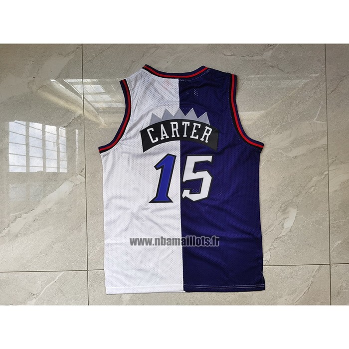 Maillot Tornto Raptors Vince Carter NO 15 Split Edition Volet Blanc